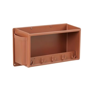 Reed Edge Wall-Mounted Entryway Organizer Shelf - Terracotta