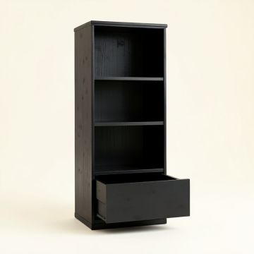 Rowan Crossing Narrow Cubby Tower - Black (synthetic illustration; no displayed measurements)