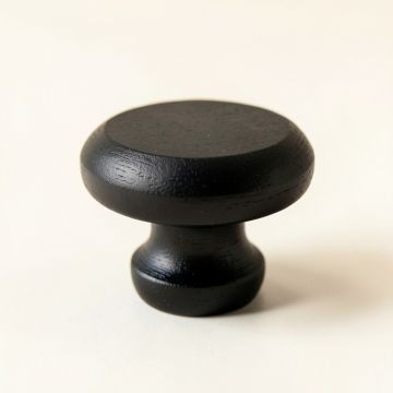 Oak Bend Cabinet Knob Without Packaging - Black (synthetic illustration; no displayed measurements)