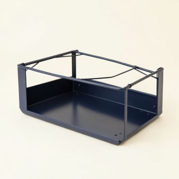 Oak Crest Empty Under-Desk Cable Tray - Navy (synthetic illustration; no displayed measurements)