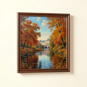 Autumn At Argenteuil By Claude Monet - Picture Frame Painting Print On Canvas (synthetic illustration; no displayed measurements)