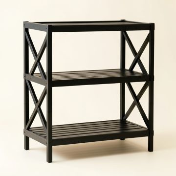 Dune Bend Empty Seed-Starting Shelving Unit Without Lights - Black (synthetic illustration; no displayed measurements)