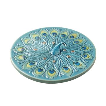 3Drose Ceramic Tile Coasters - Turquoise Peacock Art - Set Of 4 ( Cst_26164_3 )