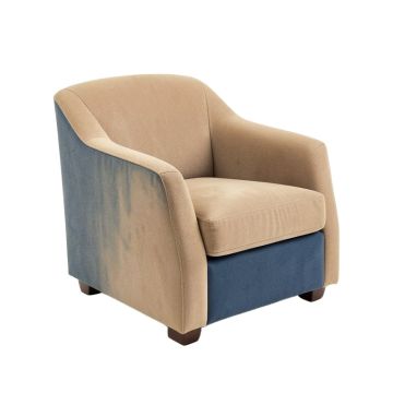 Gaillard Upholstered Parsons Chair In Tan/Blue