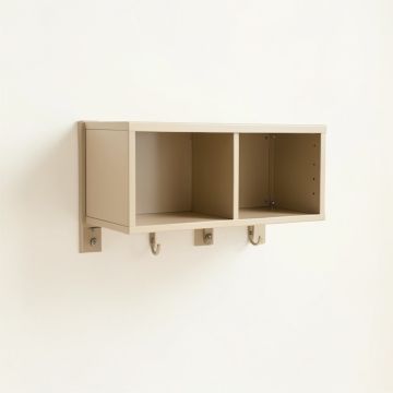 Bay Edge Wall-Mounted Entryway Organizer Shelf - Beige (synthetic illustration; no displayed measurements)
