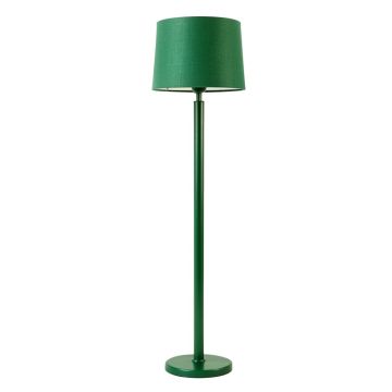 Juniper Bluff Floor Lamp With A Plain Fabric Shade - Green
