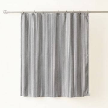 Ridge Bend Shower Curtain Hanging Flat From A Plain Rod - Gray (synthetic illustration; no displayed measurements)