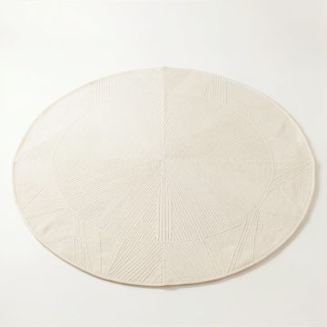 Oak Crest Round Area Rug - Cream (synthetic illustration; no displayed measurements)