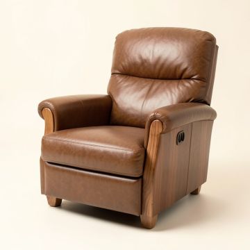 Kettering 37.4 '' Wide Faux Leather Manual Club Recliner (synthetic illustration; no displayed measurements)
