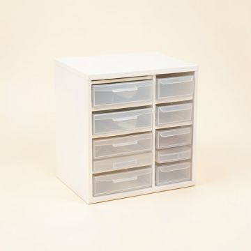 Hazel Dale Small-Parts Storage Drawer Cabinet - White (synthetic illustration; no displayed measurements)