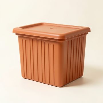 Laurel Crossing Closed Outdoor Storage Box - Terracotta (synthetic illustration; no displayed measurements)