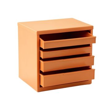 Oak Crest Small-Parts Storage Drawer Cabinet - Terracotta