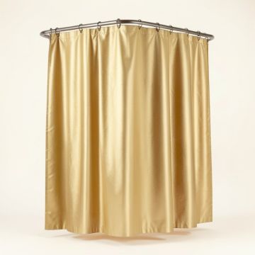 Droplets Of Gold Single Shower Curtain (synthetic illustration; no displayed measurements)