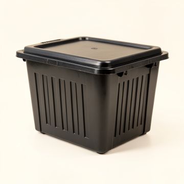 Moss Bridge Closed Outdoor Storage Box - Black (synthetic illustration; no displayed measurements)