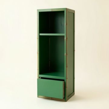 Aspen Branch Narrow Cubby Tower - Green (synthetic illustration; no displayed measurements)