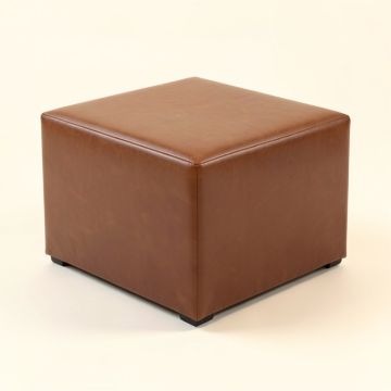 Brilon 15 '' Wide Faux Leather Square Storage Ottoman (synthetic illustration; no displayed measurements)