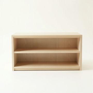 Olive Branch Low Bookcase - Beige (synthetic illustration; no displayed measurements)