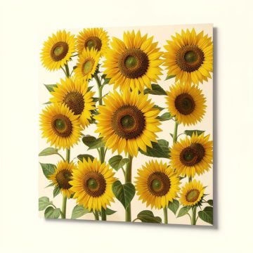 Gathering Sunflowers Wall Decal (synthetic illustration; no displayed measurements)
