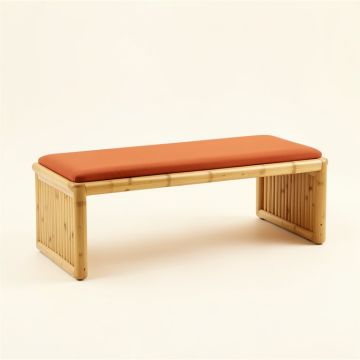 Ash Bend Indoor Bench - Terracotta (synthetic illustration; no displayed measurements)