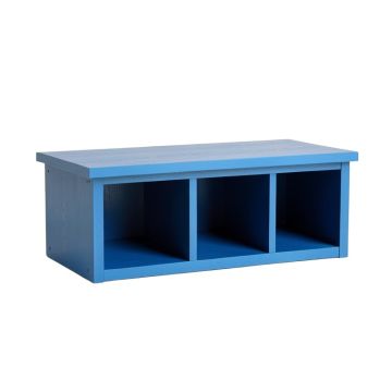 Cedar Dale Shoe Storage Bench - Blue