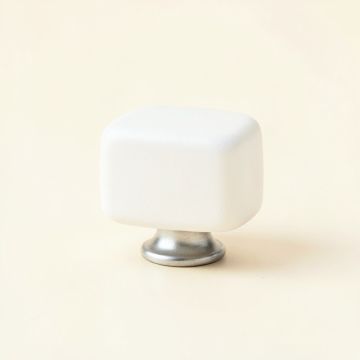 Alder Branch Cabinet Knob Without Packaging - White (synthetic illustration; no displayed measurements)