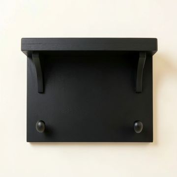Ridge Edge Wall-Mounted Entryway Organizer Shelf - Black (synthetic illustration; no displayed measurements)