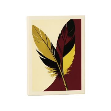 Feather Bird Paint Graphic Art On Wrapped Canvas