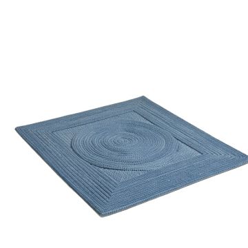Aradia Braided Cotton Blue Area Rug