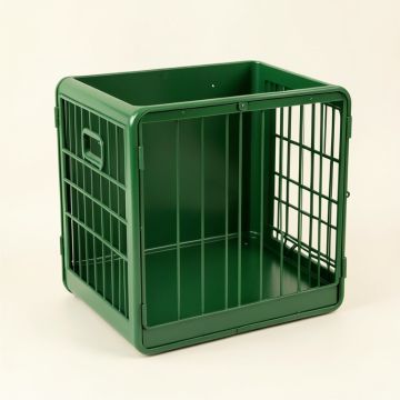 Pine Arc Empty Furniture-Style Pet Crate (synthetic illustration; no displayed measurements)