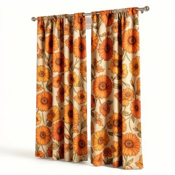 Ambesonne Vintage 2 Panel Curtain Set (synthetic illustration; no displayed measurements)