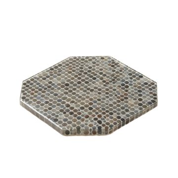 Mirage Lozenge 3 '' X 5 '' Glass Octagon And Dot Mosaic Tile