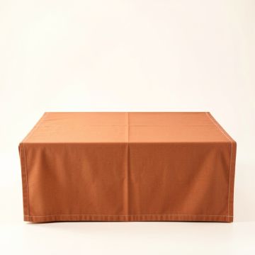 Oak Crest Flat Bed Sheet - Terracotta (synthetic illustration; no displayed measurements)