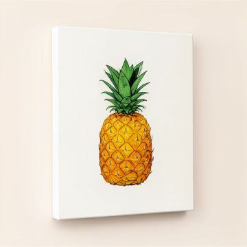 Be A Pineapple Illustration Typography By Jo Moulton - Textual Art Print On Canvas (synthetic illustration; no displayed measurements)