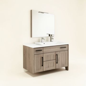 Phoebe Modern Handles Drilling Floor Mount 38 '' Single Bathroom Vanity Set (synthetic illustration; no displayed measurements)