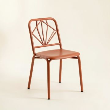 Wren Edge Dining Chair - Terracotta (synthetic illustration; no displayed measurements)