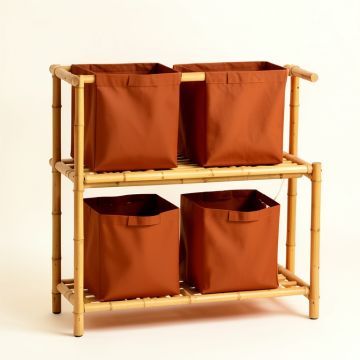 Glen Brook Laundry Sorting Station With Plain Removable Bags - Terracotta (synthetic illustration; no displayed measurements)