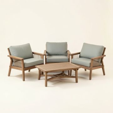 3 Piece Seating Group With Cushions (synthetic illustration; no displayed measurements)