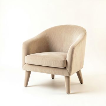 Juniper Brook Upholstered Armchair - Beige (synthetic illustration; no displayed measurements)