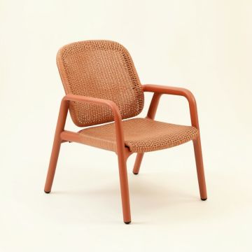 Reed Branch Outdoor Lounge Chair - Terracotta (synthetic illustration; no displayed measurements)