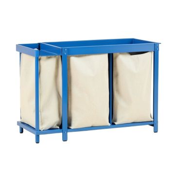 Glen Crest Laundry Sorting Station With Plain Removable Bags - Blue