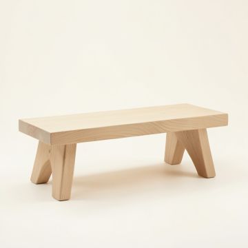 Slate Arc Indoor Bench - Beige (synthetic illustration; no displayed measurements)