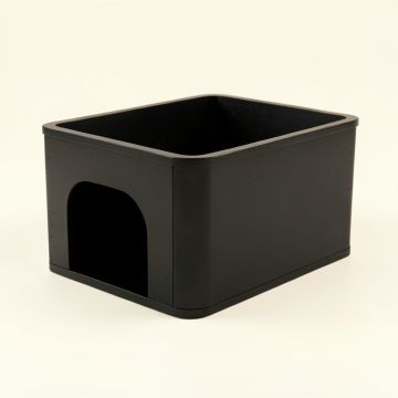 Bay Dale Empty Furniture-Style Litter Enclosure - Black (synthetic illustration; no displayed measurements)