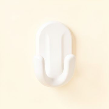 Sage Bluff Wall-Mounted Robe Hook - White (synthetic illustration; no displayed measurements)
