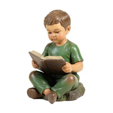 Sauter Boy Sitting Down Reading Book Statue