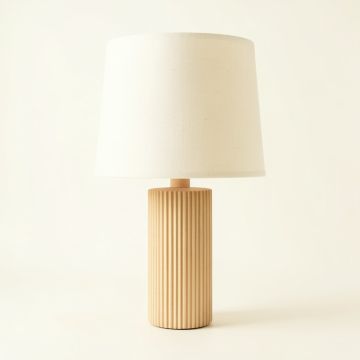 Harbor Brook Table Lamp With A Plain Fabric Shade - Ivory (synthetic illustration; no displayed measurements)