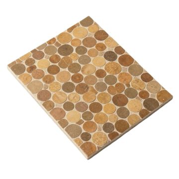 Lucente Circle Mosaic Tile In Ambrato (synthetic illustration; no displayed measurements)