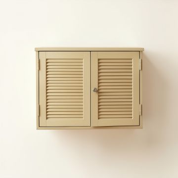 Field Edge Wall-Mounted Entry Cabinet - Beige (synthetic illustration; no displayed measurements)