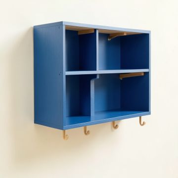 Lake Bridge Wall-Mounted Entryway Organizer Shelf - Blue (synthetic illustration; no displayed measurements)