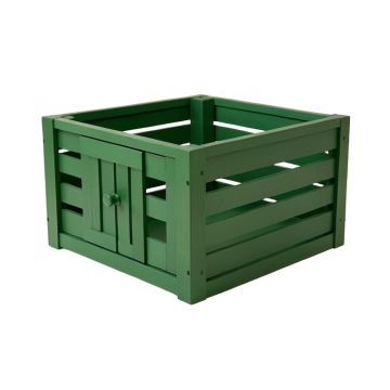 Aspen Brook Empty Furniture-Style Pet Crate - Green