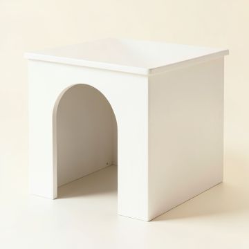 Hill Branch Empty Furniture-Style Litter Enclosure - White (synthetic illustration; no displayed measurements)